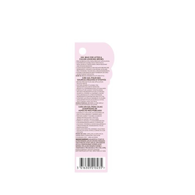 CoverGirl Clean Fresh Brow, 600 Dark Brown, Eyebrow Gel, Long-Lasting, Vegan Formula, Natural Looking, Easy to Apply, Doesn't Smudge, 0.18oz