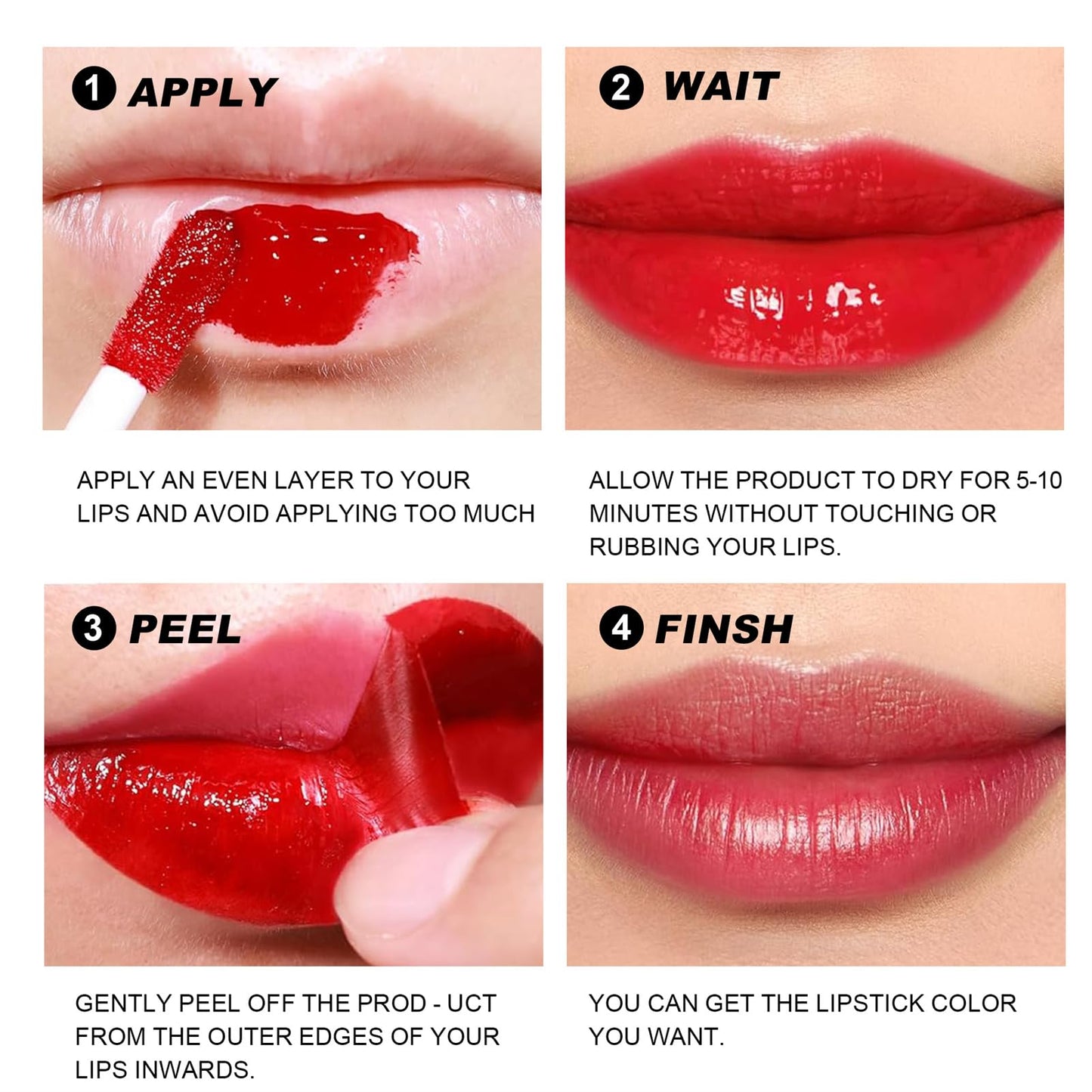 3 Colors Peel Off Matte Lip Liner Stain, Long Lasting Natural Peel Off Tattoo Lip Stain, Waterproof Non-Stick Cup Lip Tint Peel Off Lip Gloss, Mother's Day Lip Makeup Gifts for Women-04#05#06#