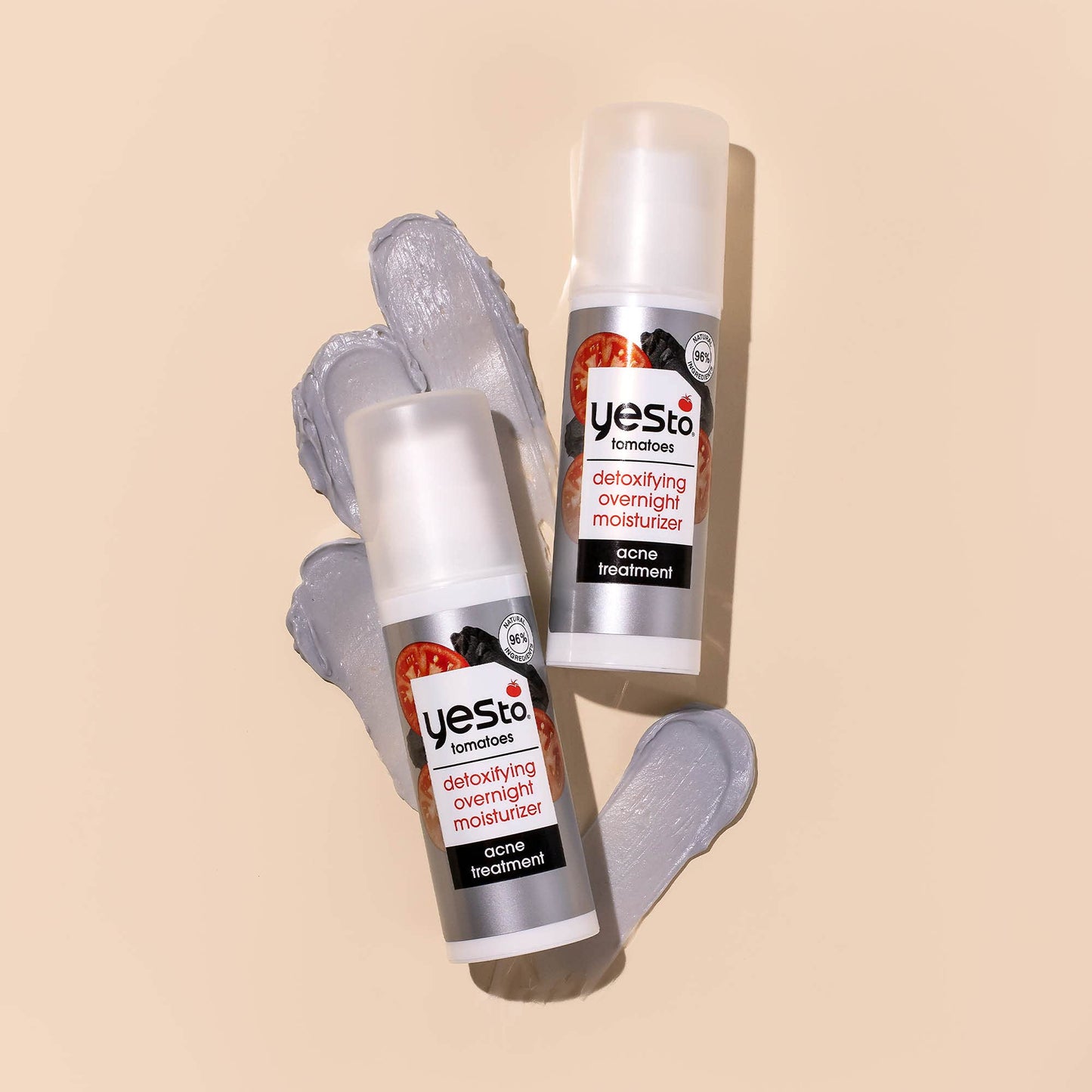 Yes To Tomatoes Detoxifying Overnight Moisturizer, Quick-Absorbing Formula That Helps Exfoliate Skin & Prevent New Acne, With Salicylic Acid & Charcoal, Natural, Vegan & Cruelty Free, 1.7 Fl Oz