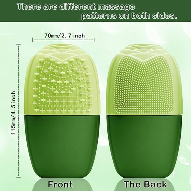 XHJRI Ice Face Roller Massager,Ice Cube Roller for Face, Eyes and Neck Naturally Conditioning and Skin Care,De-Puff Eye Bags,Reduce Migraine Pain,Reusable Massage Silicone Ice Mold (New Green)