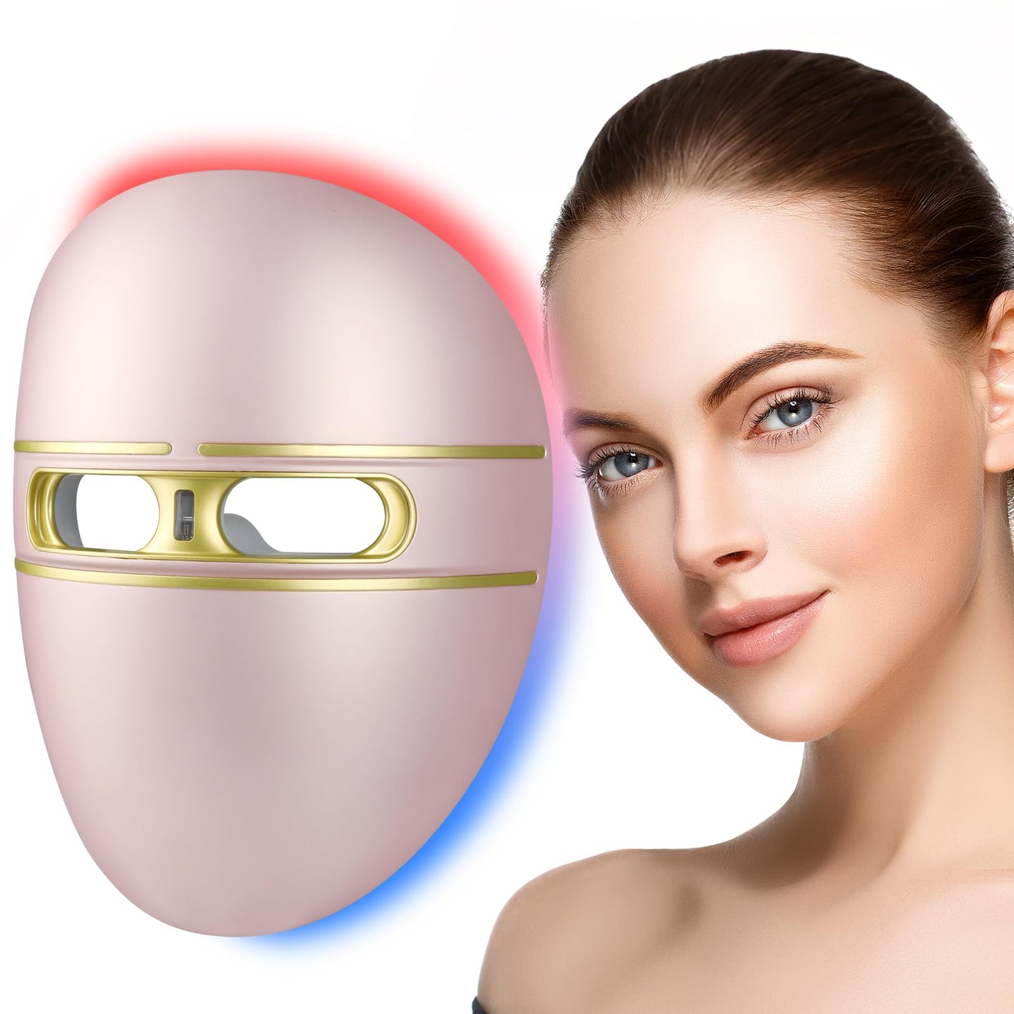 F FIWENE LED Light Therapy Facial Mask