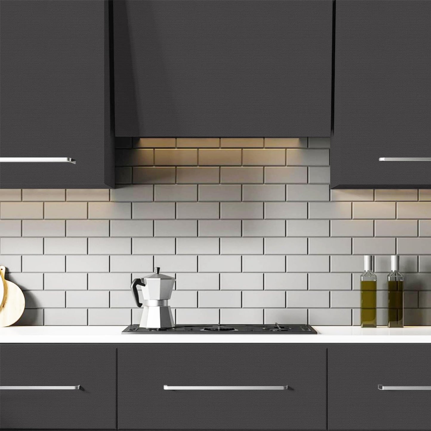 Grey Peel and Stick Wallpaper Self-Adhesive Contact Paper Not Ease to Torn