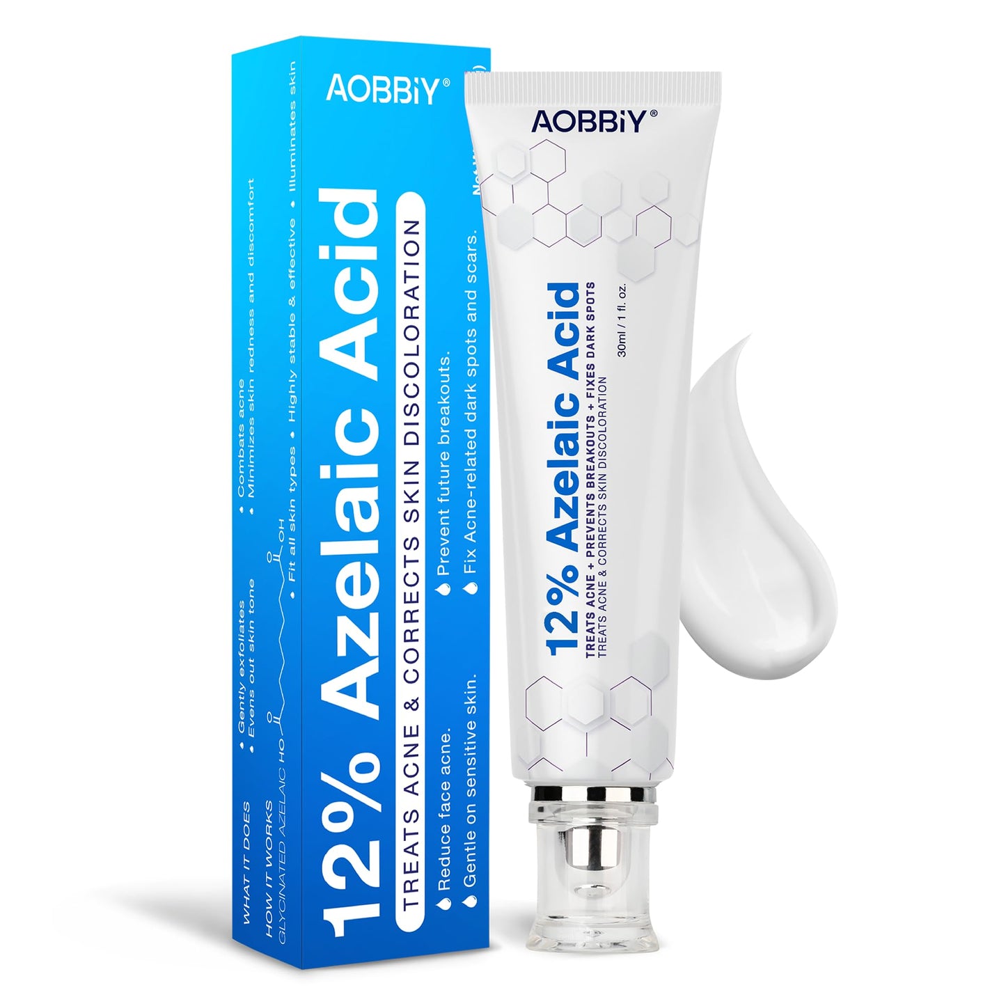 AOBBIY Azelaic Acid Cream: Azelaic Acid For Face - Premium Azelaic Acid Cream - Face Skin and Beauty Care - Azelaic Acid Facial Cream (1 Oz)