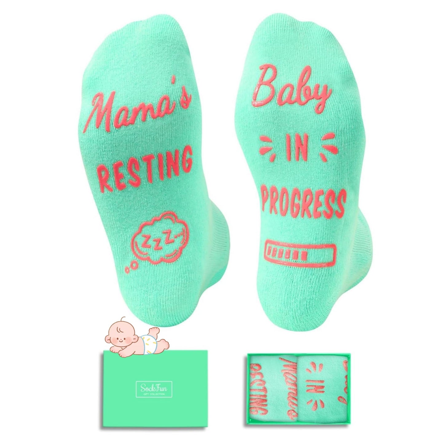 First Mothers Day Gifts - New Mom Gifts for Pregnant Friend Wife Daughter, Pregnancy Socks, Labor Delivery Socks