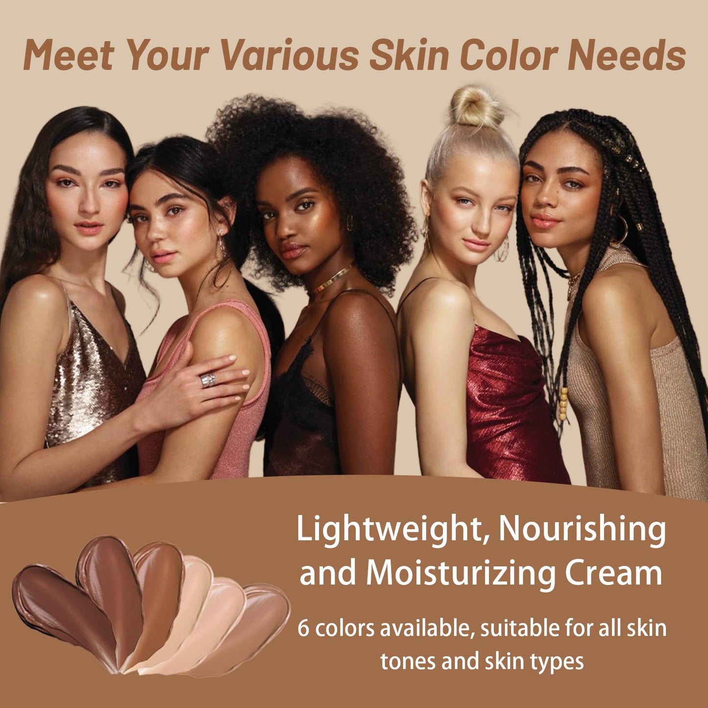 Skween Skin Tint for Black Women, Skween Beauty Balm Serum Boosted Hydration Skin Tint, Solid Tinted Serum Foundation Face Stick, Longwear Contour Stick, Natural Finish (1#)