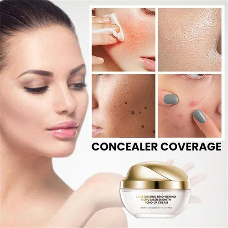 Moisturizing Brightening Tone-Up Concealer Cream, Ownawant Crema De Maquillaje, Skin Brightening & Moisturizing Concealer Cream (2pcs)