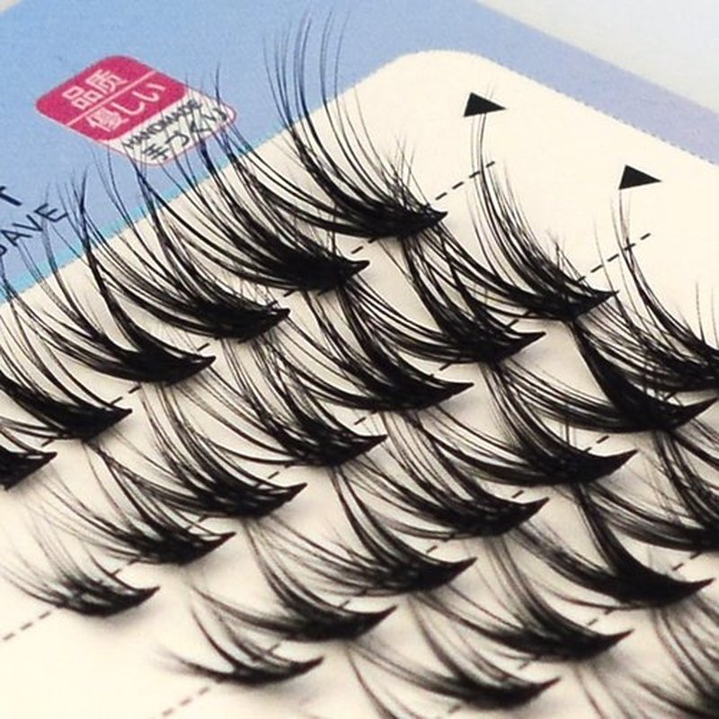 Bluesmurfs Individual False Lash, Cat Eye & Foxy Eye Lashes, DIY Faux Mink Natural Look Fake Eyelashes, 70 Individual Lash Clusters, 8-16mm