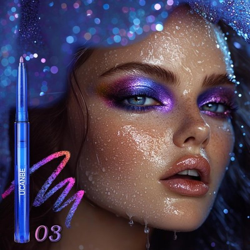 UCANBE Chameleon Eyeshadow & Eyeliner Gel Pencil-Multichrome Shifting Colors Metallic Glitter Eye Makeup,Waterproof Long-Lasting Smudge-Proof Multi-Dimensional Color (Periwinkle Blue to Deep Amethyst)