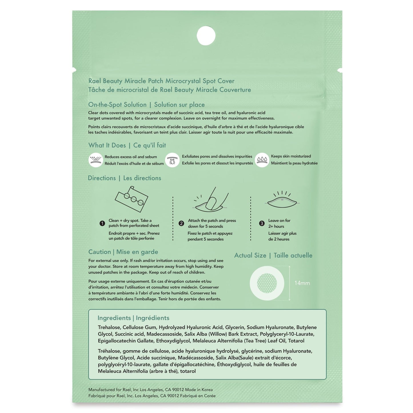 Rael Miracle Microcrystal Spot Cover Hydrocolloid Pimple Patches (36 Ct)