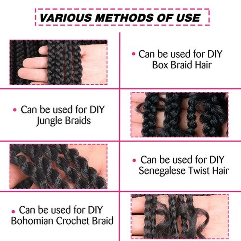 Unionbeauty 30 Inch Pre Stretched Braiding Hair 2 Packs Blue Braiding Hair for Goddess Box Braids Hot Water Setting Easy Braid Yaki Texture EZ Braids Synthetic Hair Extensions Crochet Bradids (blue#)