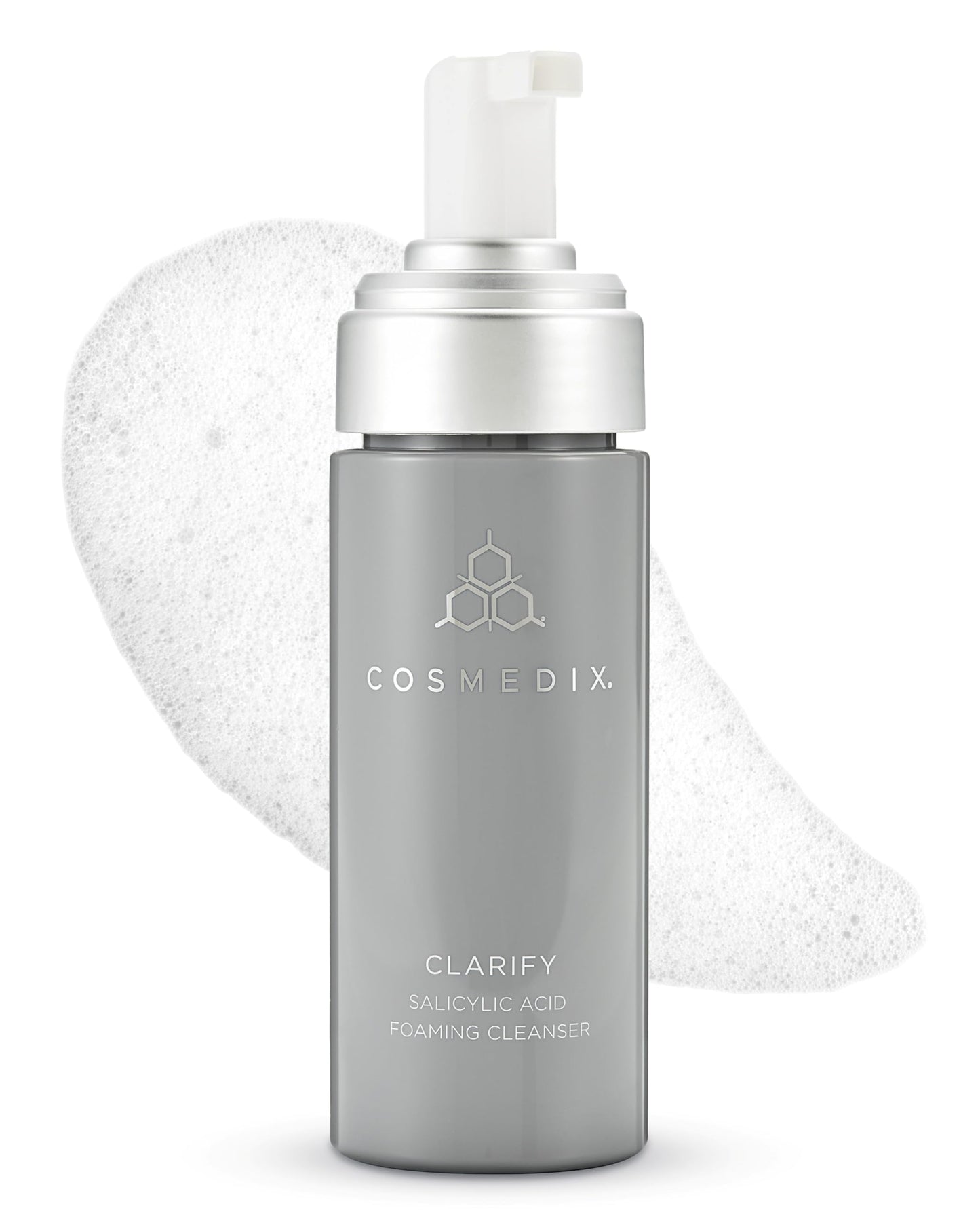 COSMEDIX Clarify Salicylic Acid Foaming Face Wash – Gentle Exfoliating Cleanser for Sensitive & Blemish-Prone Skin – Aloe Vera Formula for Glowing, Balanced Skin – 145 ml / 5 fl oz