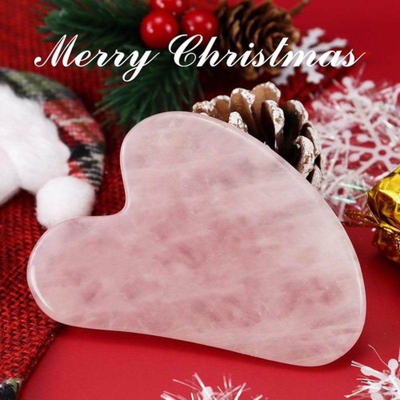 BAIMEI Gua Sha Facial Tool for Self Care, Massage Tool for Face and Body Treatment, Relieve Tensions, Reduce Wrinkles and Redness, Skin Care Tools for Men Women - Rose Quartz