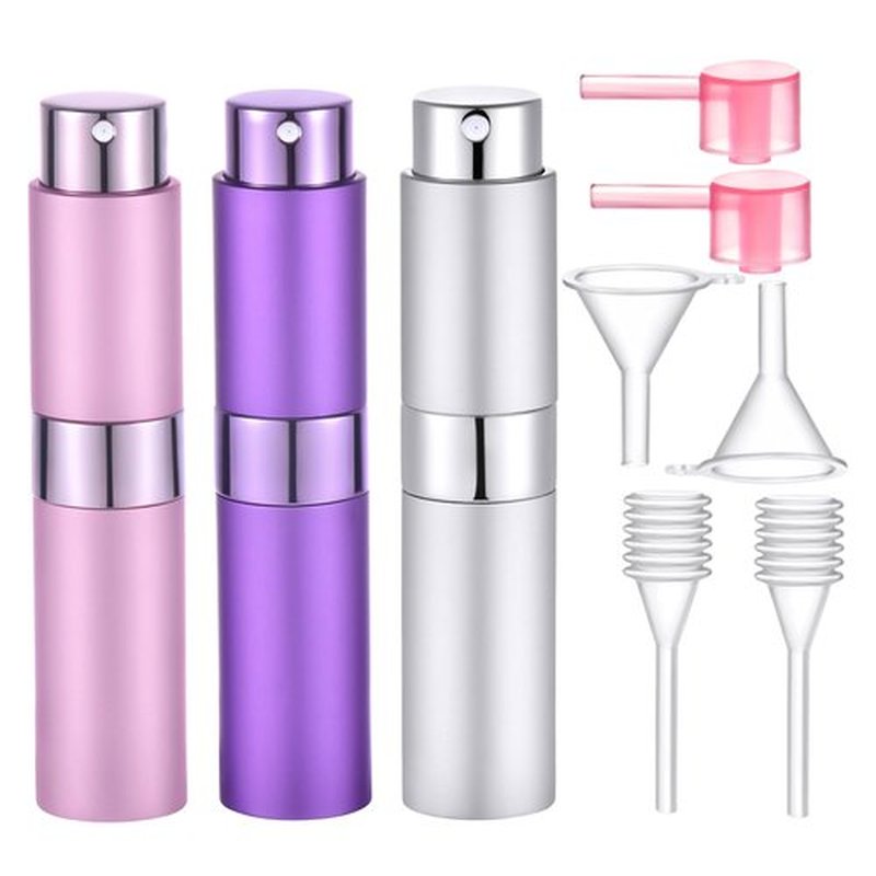 Yikimyfo 3Pcs Travel Perfume Bottle Refillable, 8ml/0.27oz Small Cologne Spray Bottle Travel Atomizer Portable Empty Fragrance Atomizer Cologne Travel Bottle Refillable Perfume Bottles