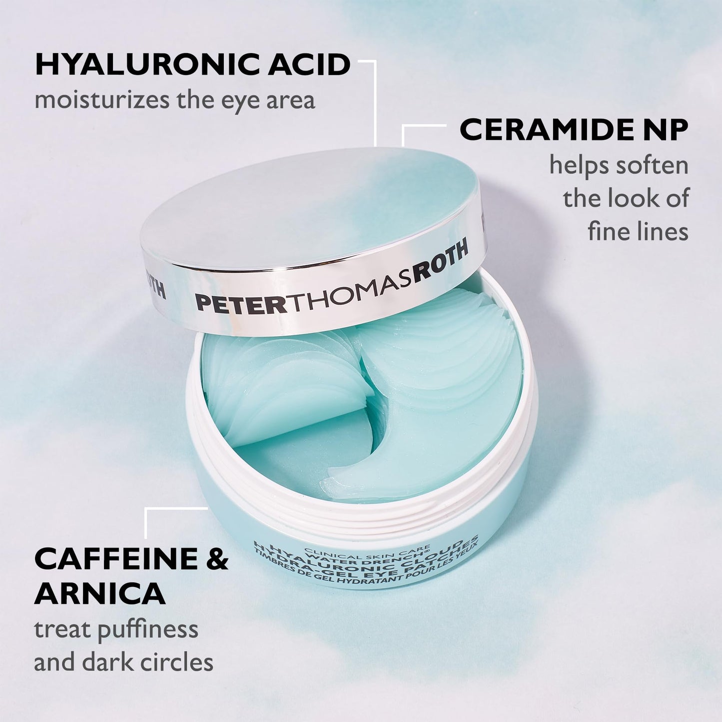 PETER THOMAS ROTH - Water Drench Hyaluronic Cloud Hydra-Gel Eye Patches (Pack of 2)