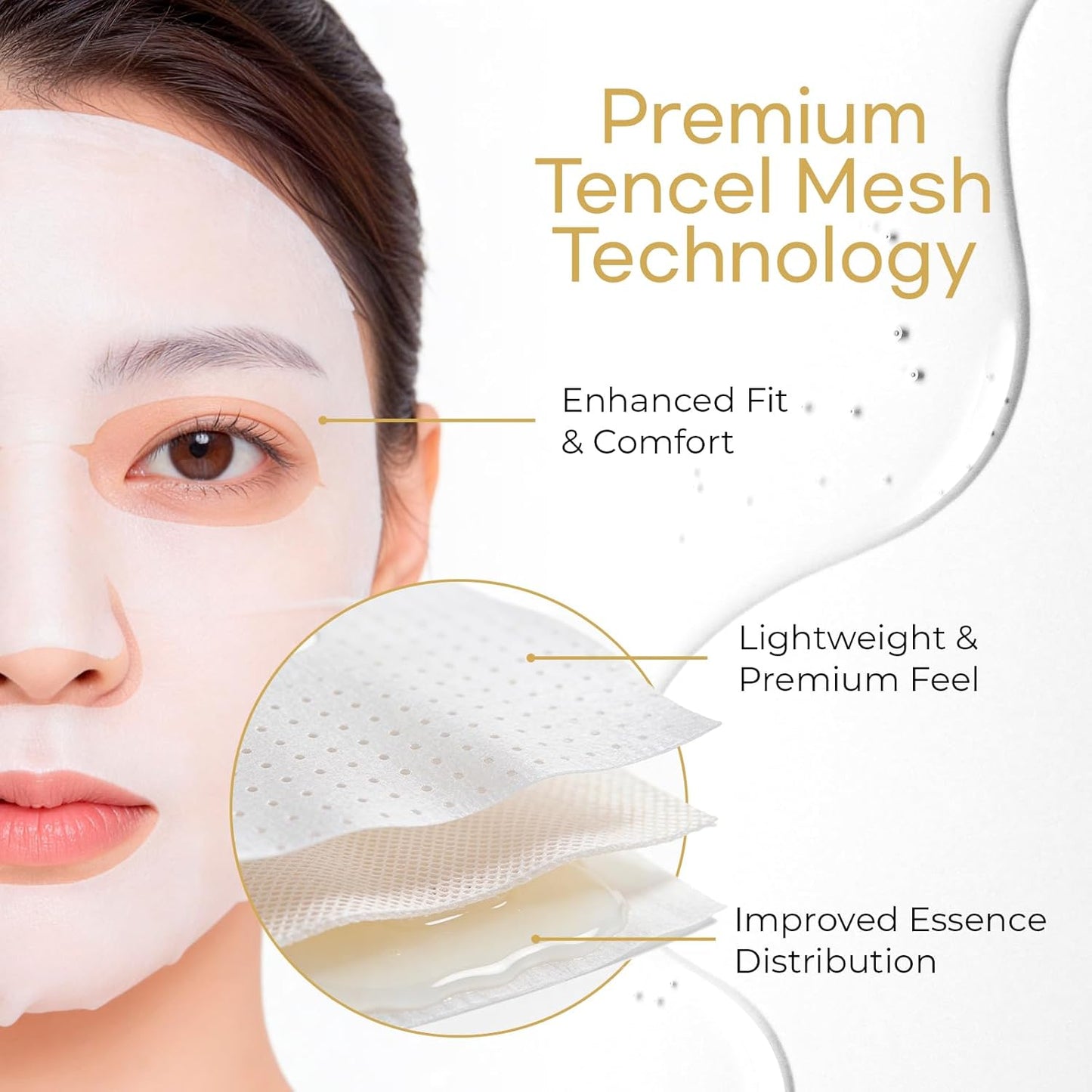 Hyaluronic Acid & Collagen Face Mask Set - 10 Pack | Deep Hydration & Moisturizing Sheets for All Skin Types