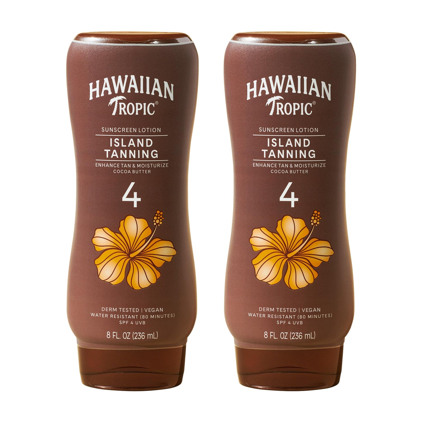Hawaiian Tropic Island Tanning Lotion, SPF 4, 8 Fl Oz (2 Pack)