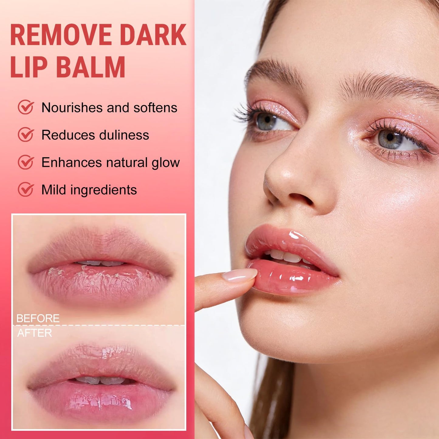 3PCS Lip for Dark Lips, Lip Serum, Dark Lip Treatment Serum for Smokers,Moisturizer Nourishing Essence Lips, Restores Natural Look & Moisture