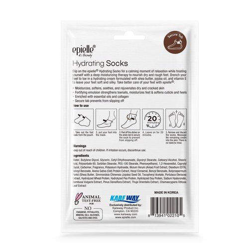 Epielle Hydrating Hand & Foot Masks (Glove & Socks 12pk) for Dry Hand, Dry & Cracked Heel | Spa Day | Shea Butter + Jojoba Oil + Vitamin E, Beauty Mothers Day Gifts