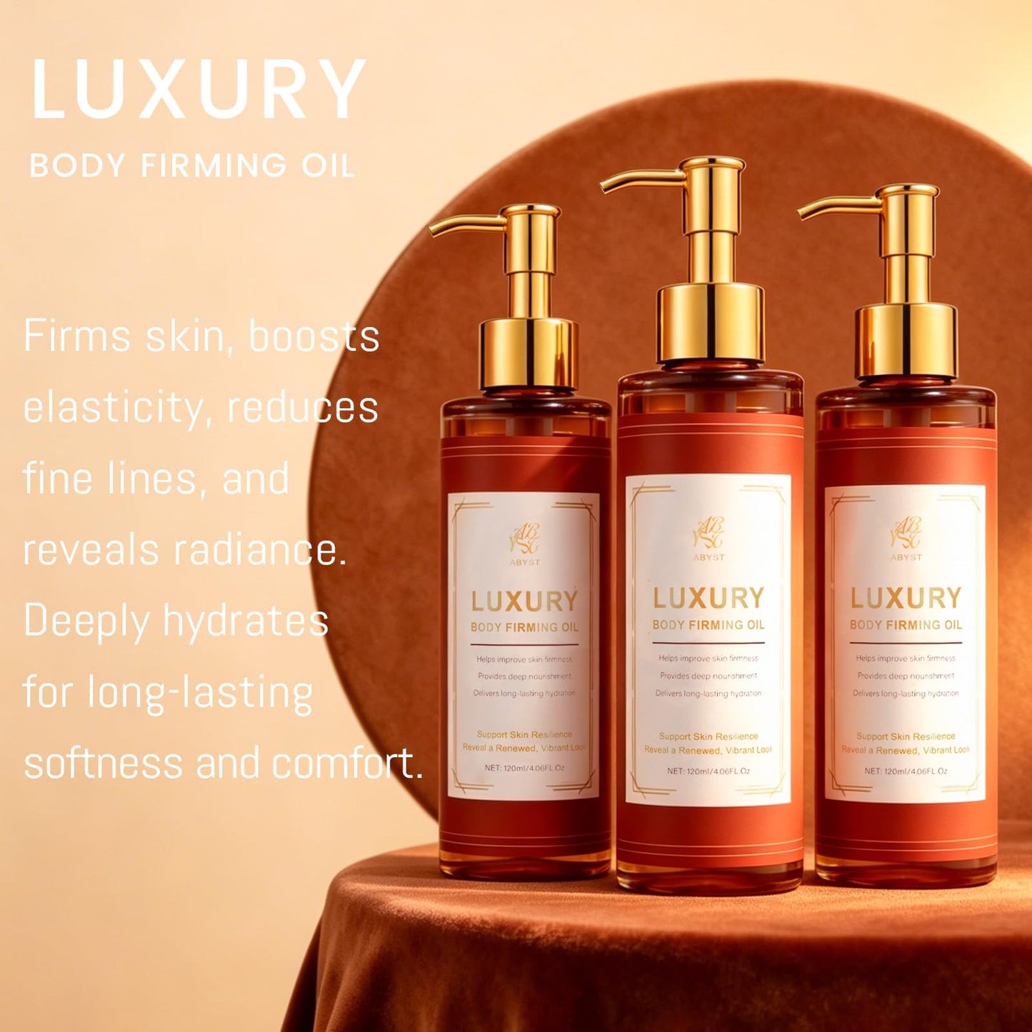 Body Firming Oil - Luxury Toning & Tightening Treatment for Crepey Skin - Hydrating, Nourishing Elixir to Improve Skin Texture & Elasticity - 120ml (3)