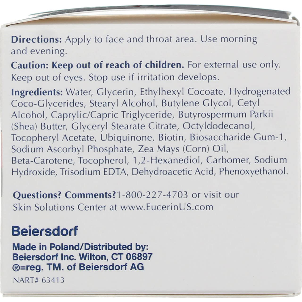 Eucerin Sensitive Skin Experts Q10 Anti-Wrinkle Face Creme 1.70 oz (Pack of 11)