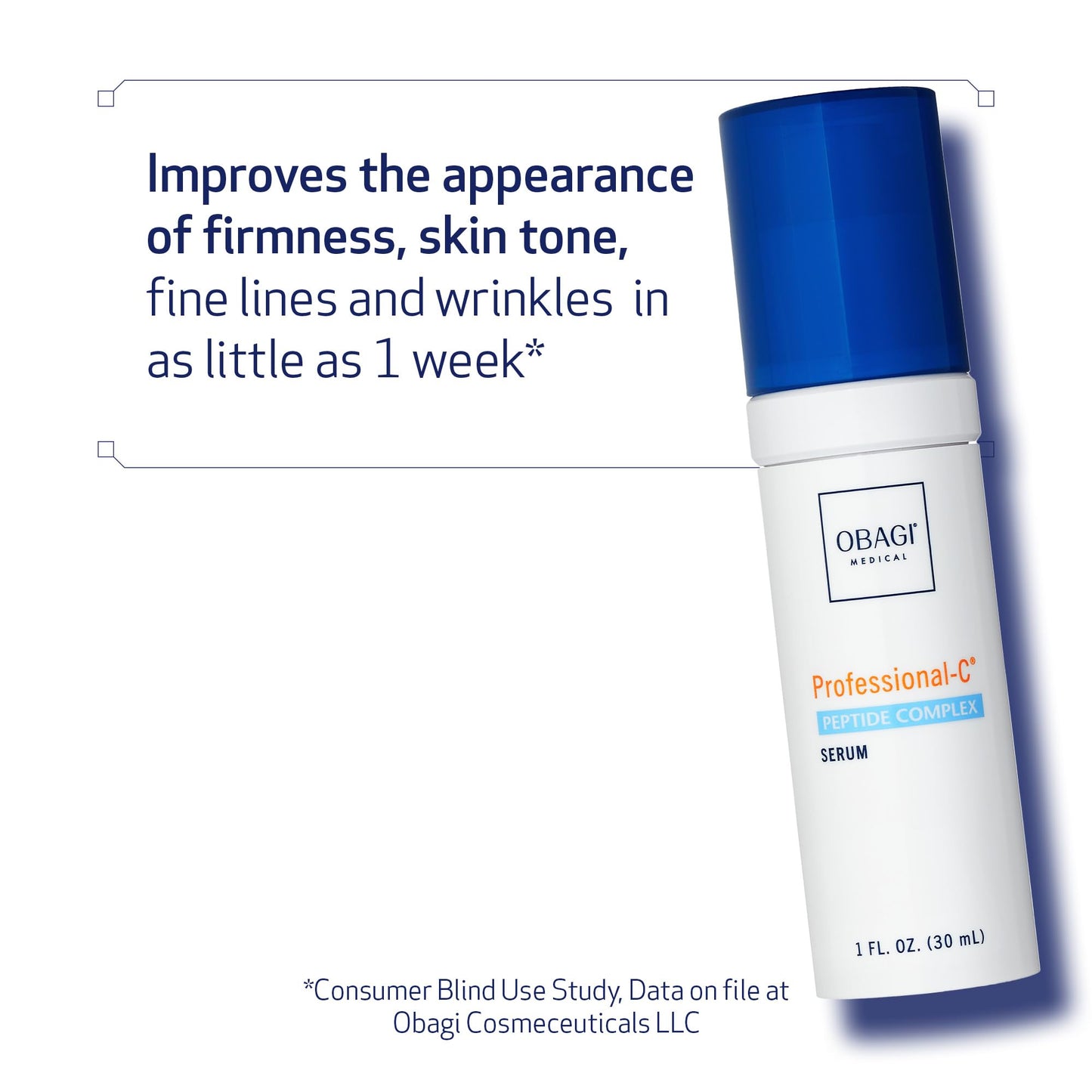 Obagi Professional-C Peptide Complex Serum – Improves the Appearance of Firmness, Skin Tone & Fine Lines & Wrinkles – 1 oz