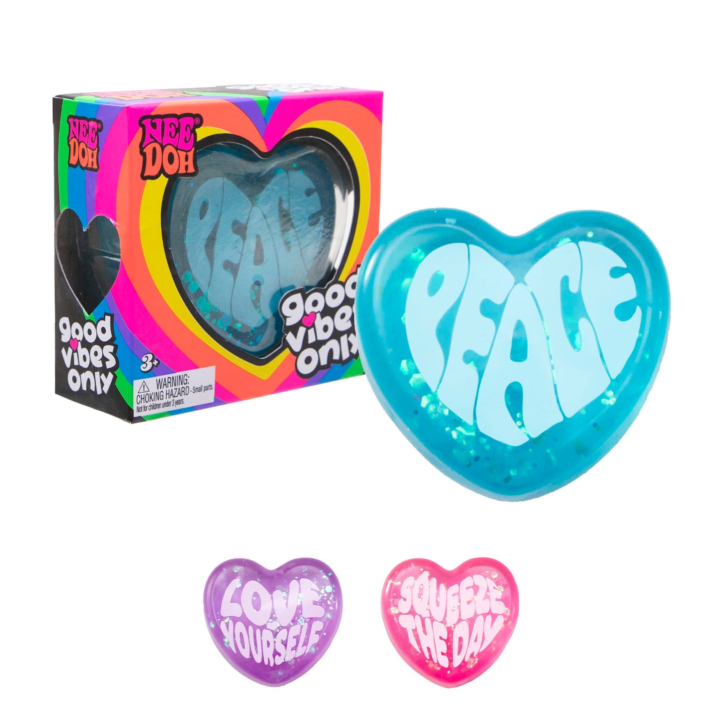 Schylling Needoh Good Vibes Only - Sensory Squeeze Toy - Colors May Vary (1 Per Pack)