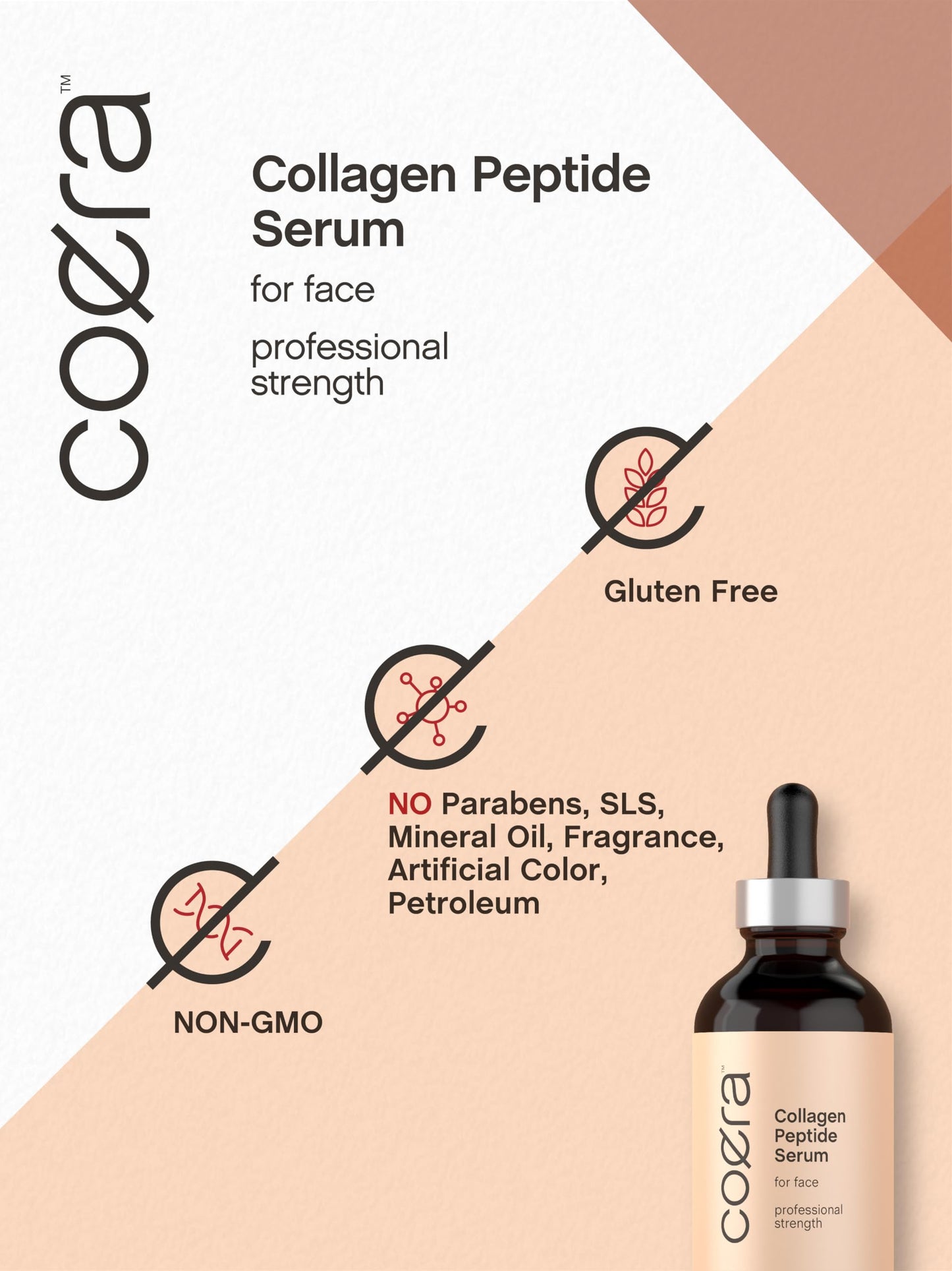 Coera Collagen Peptides | 4 fl oz | Face Serum with Verisol