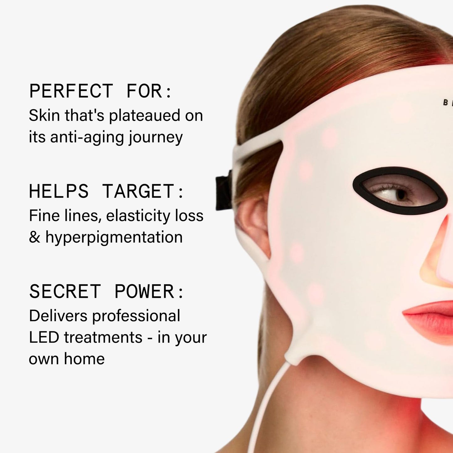 Beauty Pie C-Wave Light Facial LED Mask | Infrared Red Light Therapy