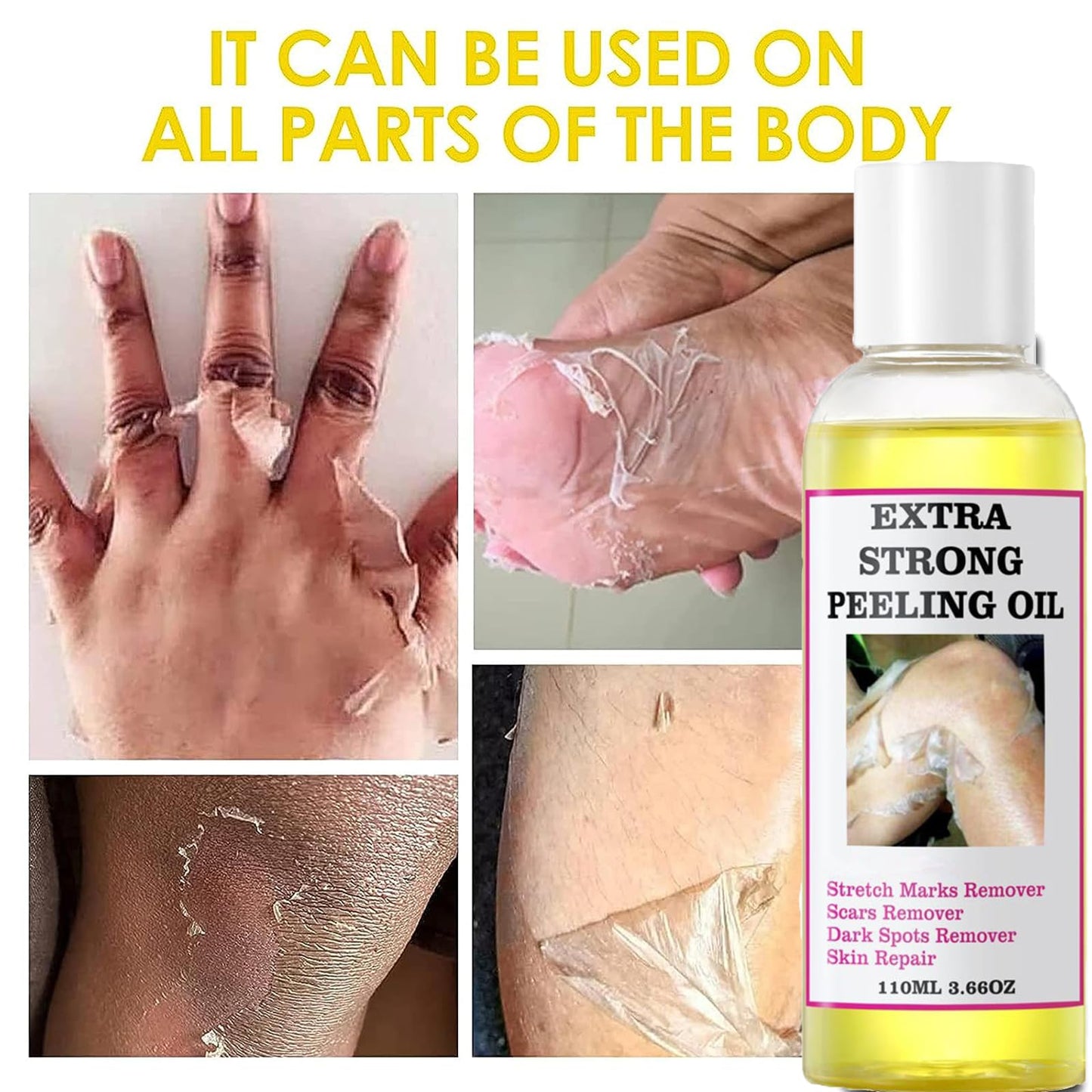 Yellow Peeling Oil, Peeling Oil for Dark Skin