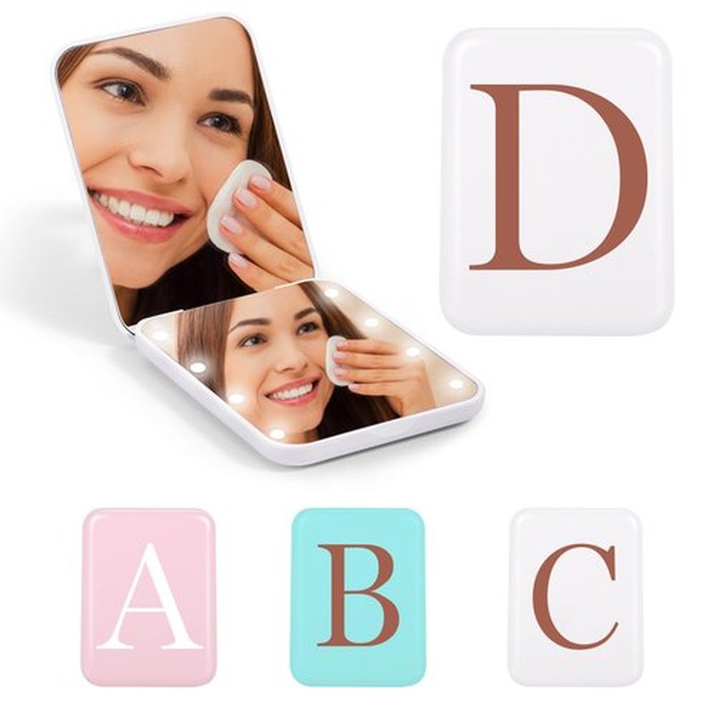 STINI Sister Gifts from Sister - Sister Birthday Gifts, Sister, Sister in Law Gifts, Sister Gifts Ideas, Compact White Lighted Makeup Mirror Initial D