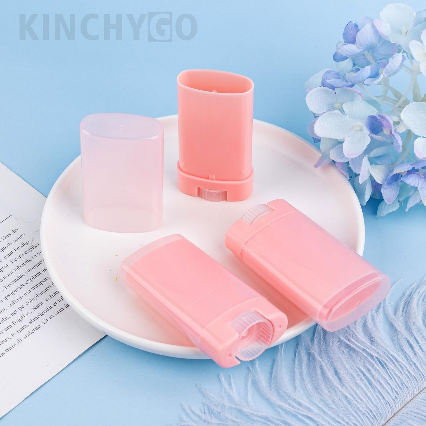 KINCHYGO, 20 Pack 15ml Refillable Lip Balm Tubes Empty Lipstick Containers for Homemade DIY