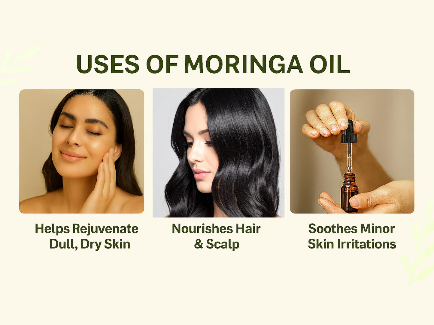 Organic Moringa Energy Oil 100% Pure Moringa Seed Oil from Rejuvenate Dull Skin - Great for Hair and Face, Botanical Anti-Aging Beauty - Great for Cuts, Rashes, Burns - Pure, Undiluted-
