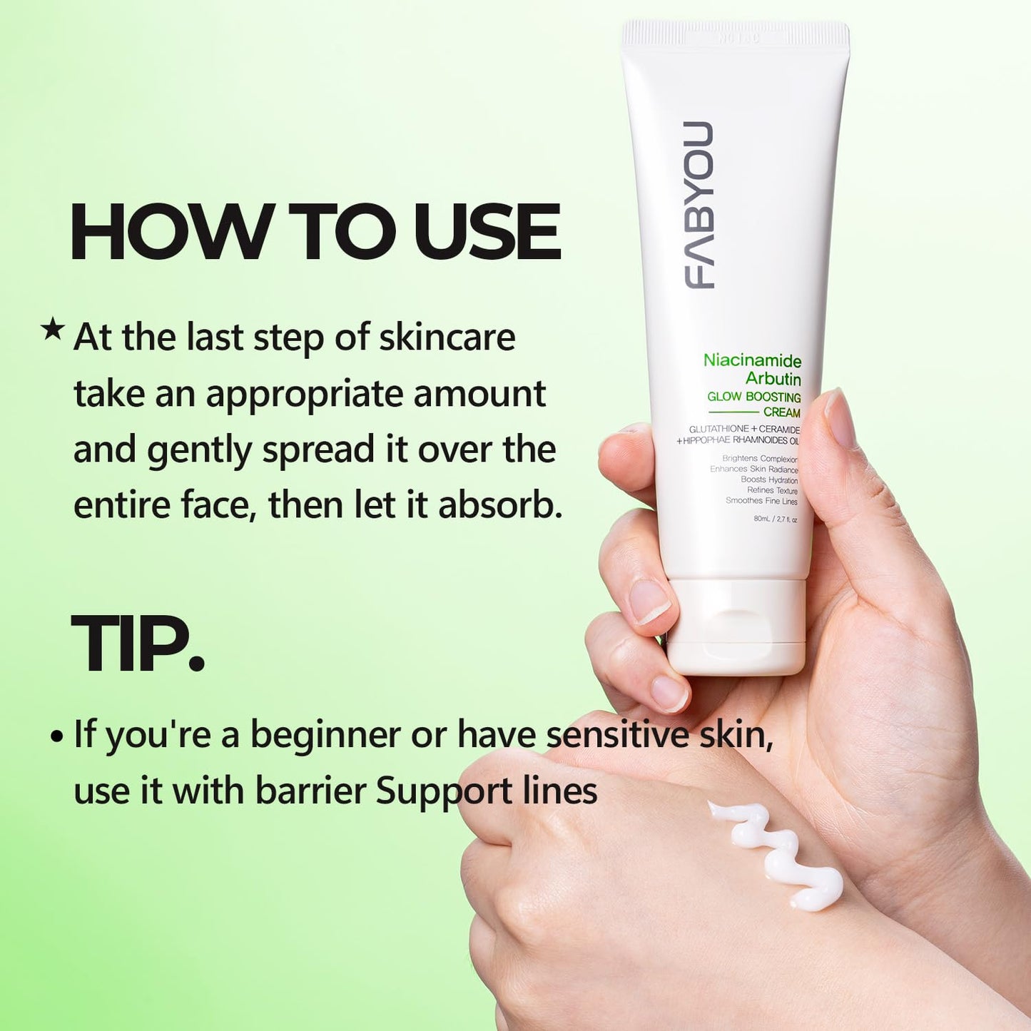 Niacinamide Arbutin Glow Boosting Cream 2.71 fl oz - Korean Skin Care for Long-Lasting Hydration & Smooth, Even Skin Tone with 10% Niacinamide & Arbutin, Deep Moisture Cream for Face