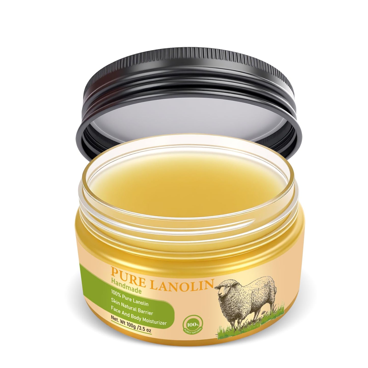 YURHERSU Pure Lanolin Face Balm, Skin Moisturizing Cream, Firming Soothing Improving Skin Creating Protective Film Anti-wrinkle, Daily Moisturizer Face Cream Fights Dry Skin For SkinCare