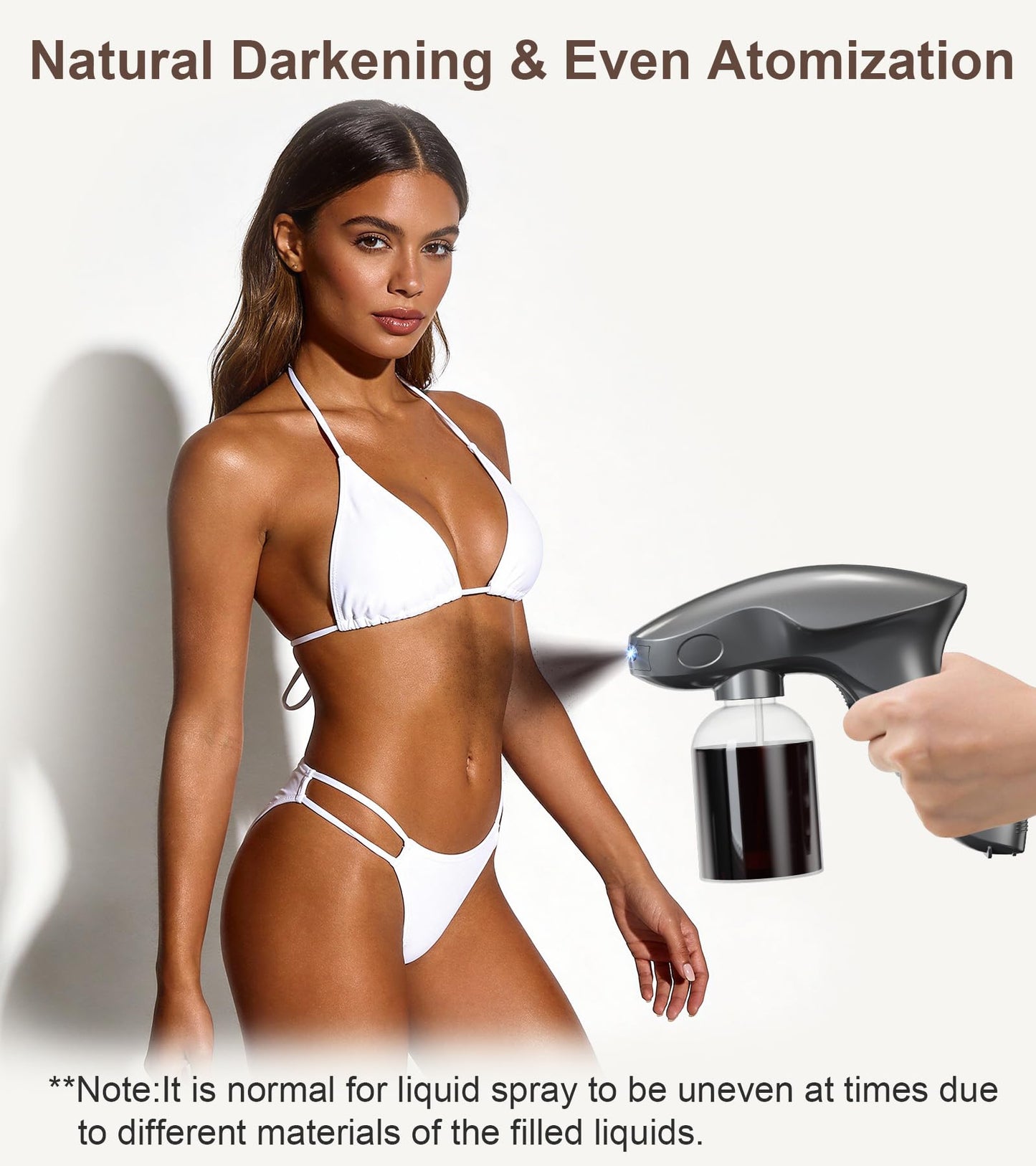 Professional Spray Tan Machine, Portable & Rechargeable Spray Tan Gun, Long Battery Life, Even Spraying, Lightweight, Spray Tan Machine Kit for Indoor and Outdoor Use, for Home, Salon, DIY and Travel