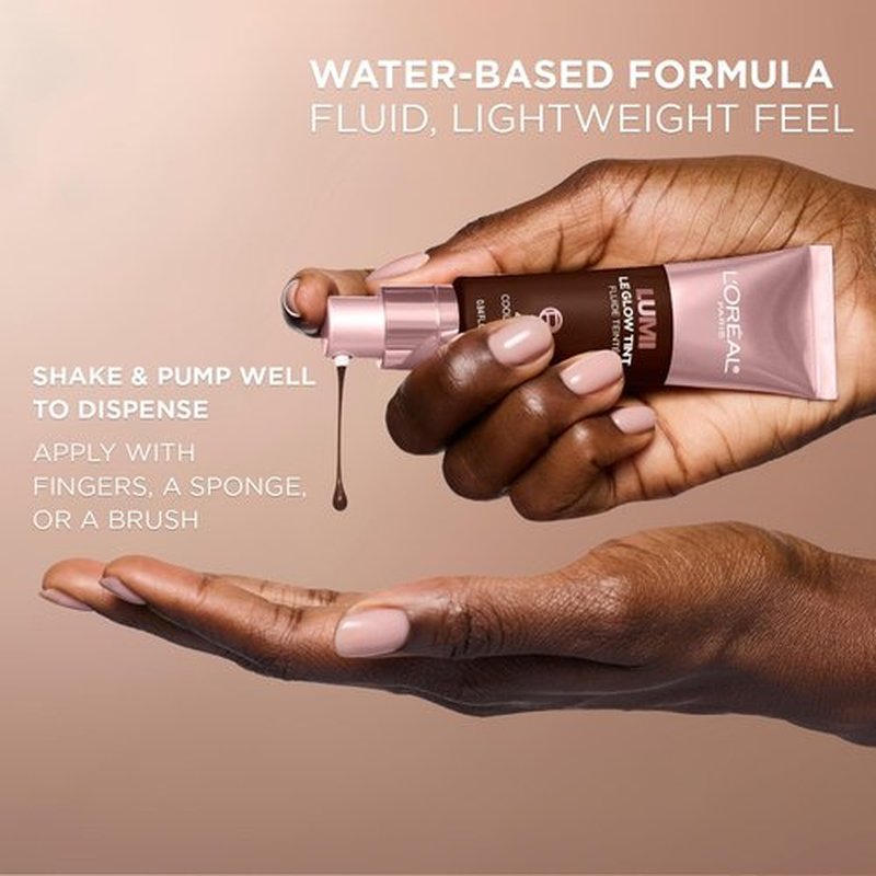 L’Oréal Paris Lumi Le Glow Skin Tint, Lightweight Water-Based Tinted Serum with Foundation-Like Coverage, Glow Illuminator, Neutral 230, 0.85 Fl Oz