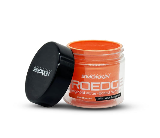 INNOVATION SMOKKIN Pro Edge Hair Styling Gel - Type Free Alcohol Free, Stylish Hair Gel with Strong Water Based Pomade (Sweet Peach 4 Fl oz)