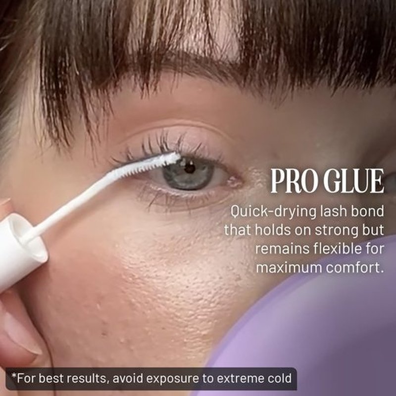 Lilac St - PRO Lash Glue (Clear) - Lash Cluster Glue - Quick Dry Formula - Mini Mascara Wand Applicator - Strong & Flexible Hold - Waterproof - Sensitive Eyes Safe - Cruelty Free, Vegan, Women Founded