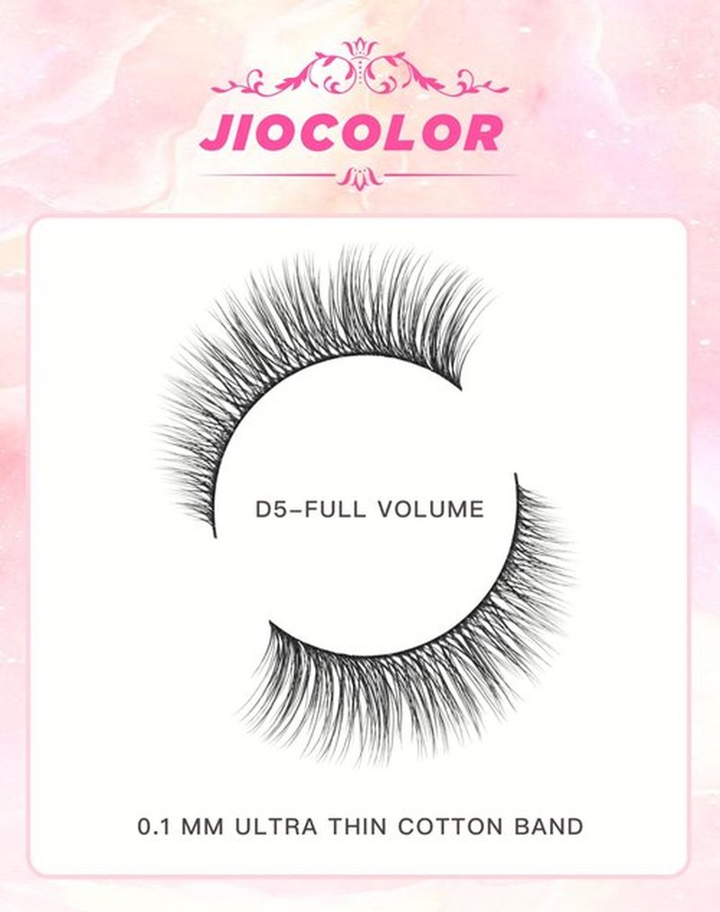 False Eyelashes Natural Look Wispy Fake Eyelashes Short Cat Eye False Lashes Fluffy C Curl Lashes 7 mm 10 Pairs by Jiocolor D5