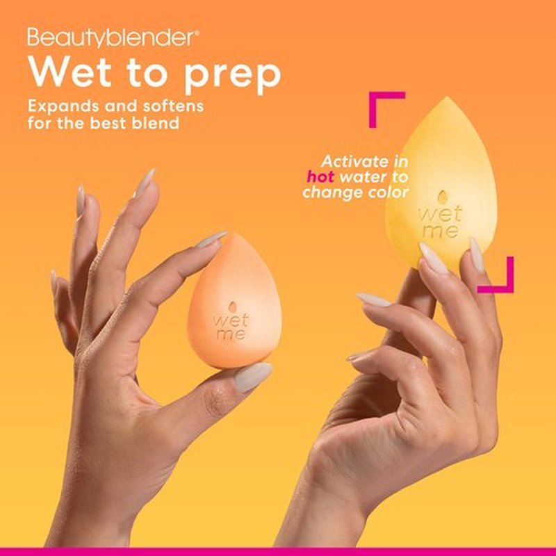 Beautyblender® | Beam Color Changing Beauty Blender Makeup Sponge, Super-Soft Foam Easily Blends Foundations & Creams, Made in USA, Reusable, Washable, Streak Free Application, Heat Activated