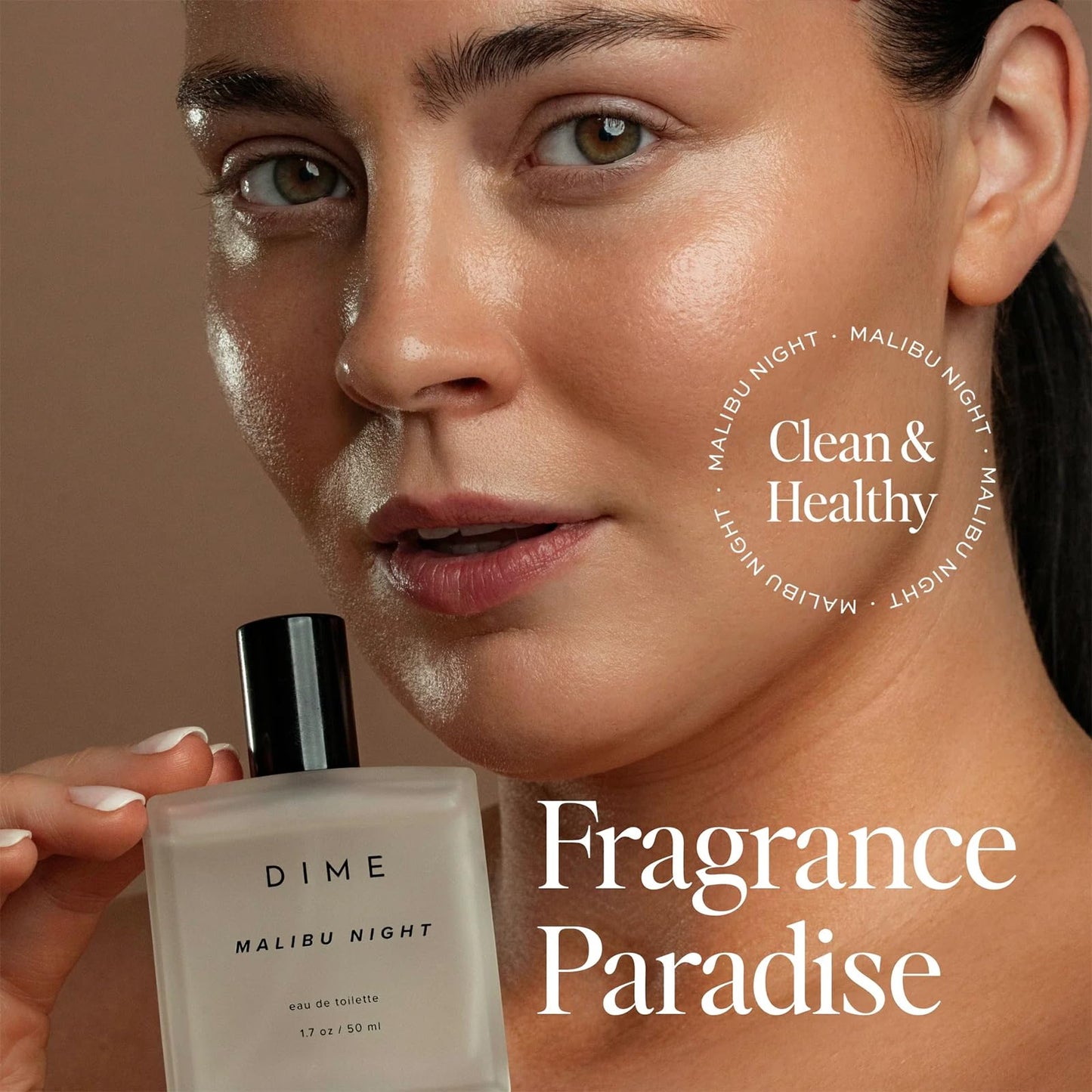 DIME Beauty Perfume Malibu Night - Beachy Coconut Perfume for Women with Night Blooming Jasmine, Coconut & Radiant Raspberry, Eau de Toilette Spray, Vegan, 1.7 oz / 50 ml