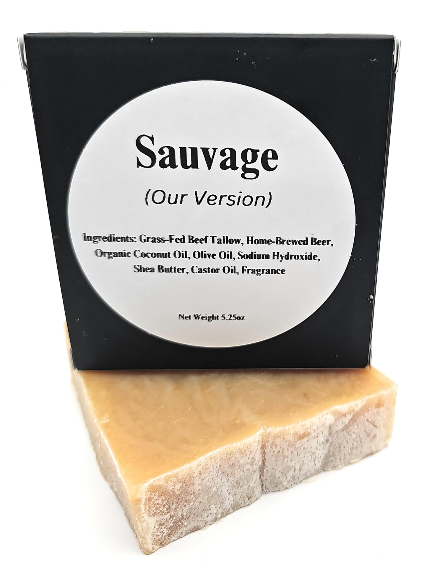 Spiked Handmades Sauvage (Our Version) Soap Bar, Handcrafted in Colorado, Natural Ingredients with Grass-Fed Beef Tallow, 5.25oz