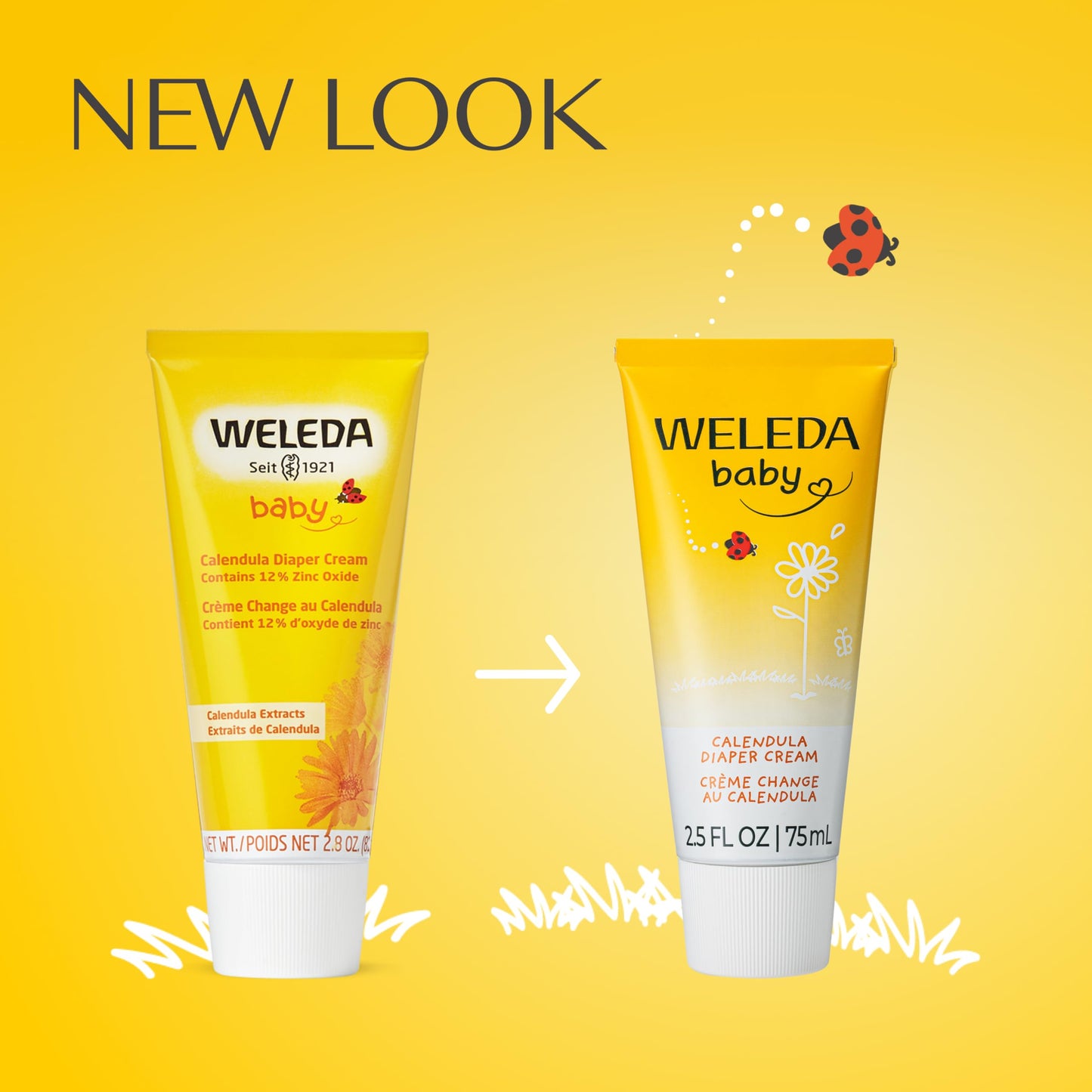 Weleda Baby Calendula Diaper Cream, 2.8 Fluid Ounce, Plant Rich Protection with Calendula, Chamomile, Sweet Almond Oil, Lanolin and Zinc Oxide