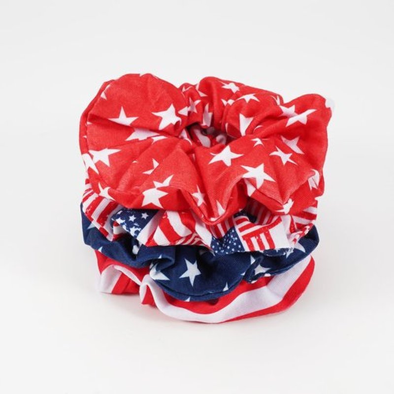 Jocbean American Flag Hair Scrunchies Independence Day USA Hair Ties Hair Accessories