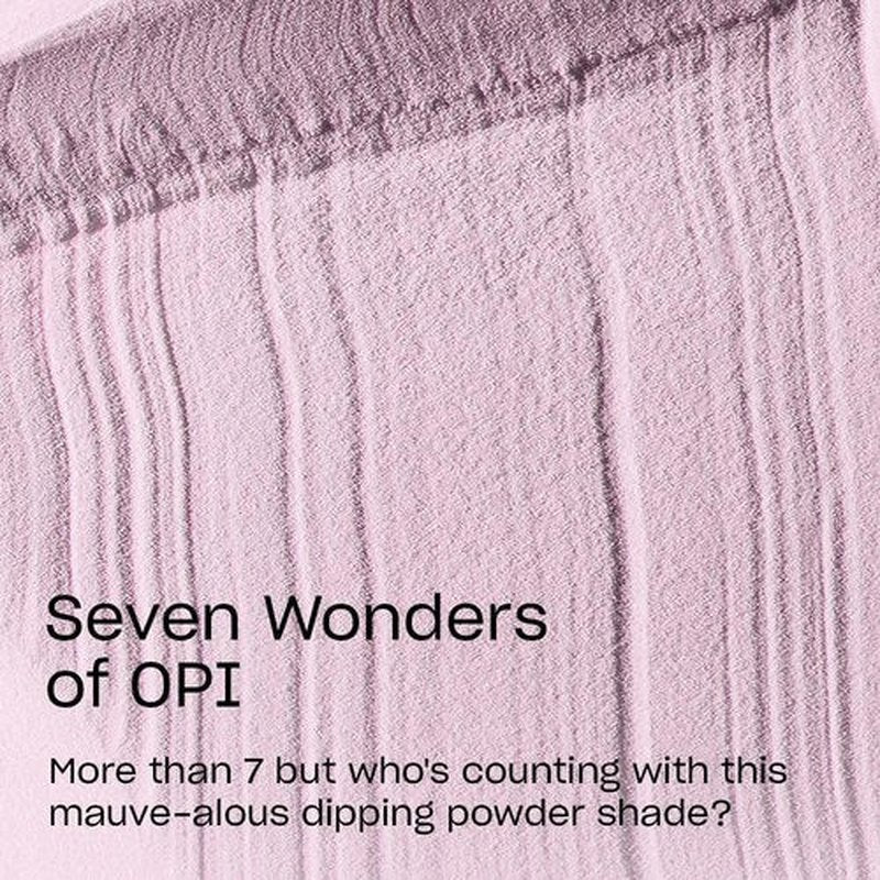 OPI Powder Perfection Seven Wonders of OPI | Opaque Soft Pink Crème Nail Dipping Powder | Acrylic Alternative