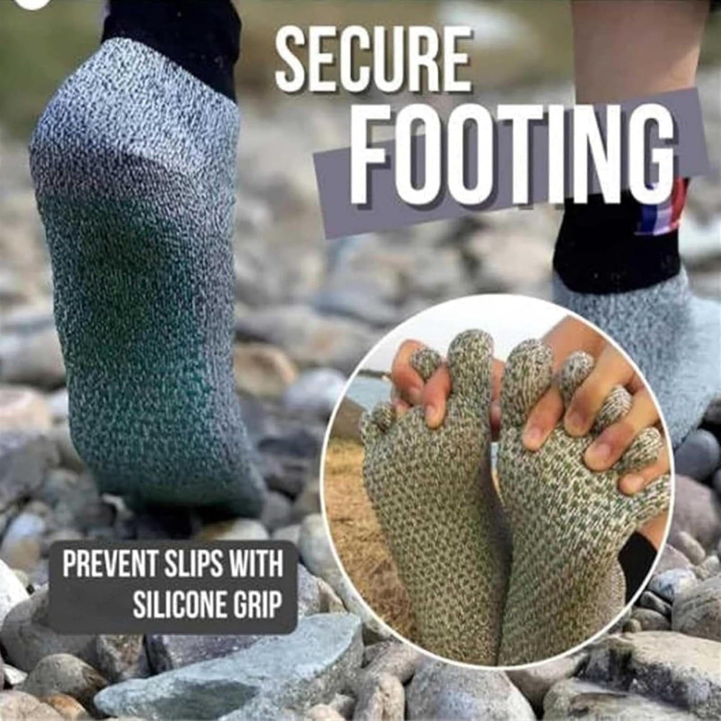 Sansvertue Hypersocks - Grounding Barefoot Socks, SV Hypersocks Barefoot Grounding Socks, Toe Separator Socks (E)