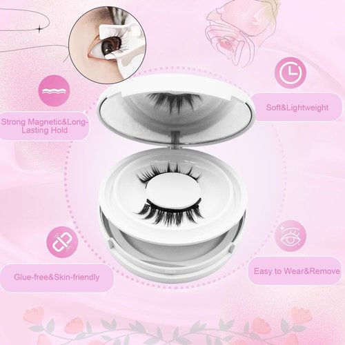 Magnetic Eyelashes with Applicator,Krafty Magnetic Eyelashes,Magnetic Eyelashes,Magnetic Eyelashes Natural Look（Natural+Simple+Devil）