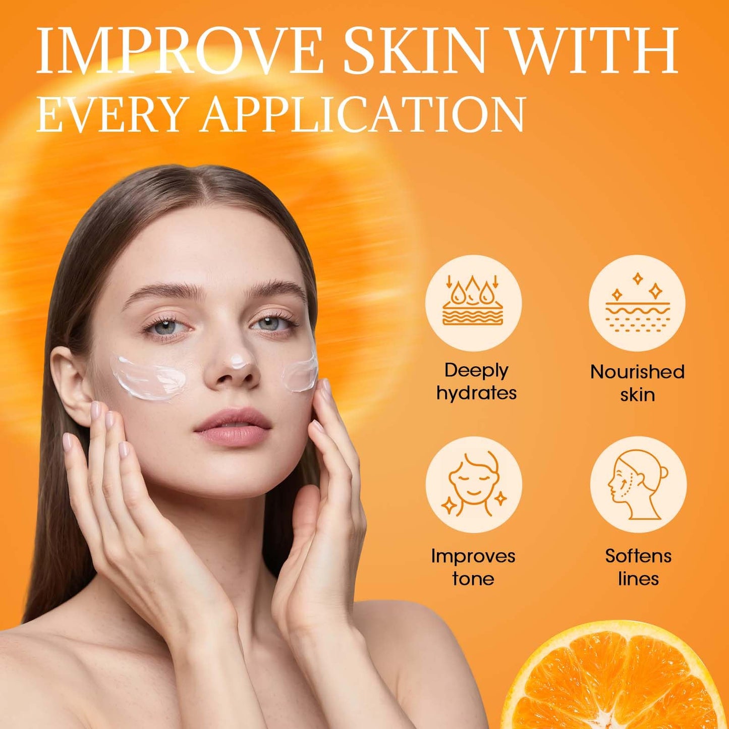 MQ Vitamin C Cream Visibly Brightening Body Lotion | Vitamin C Moisturizer Care Body Cream, Revitalizes Dull-Looking Skin, Promotes A Glowing Complexion