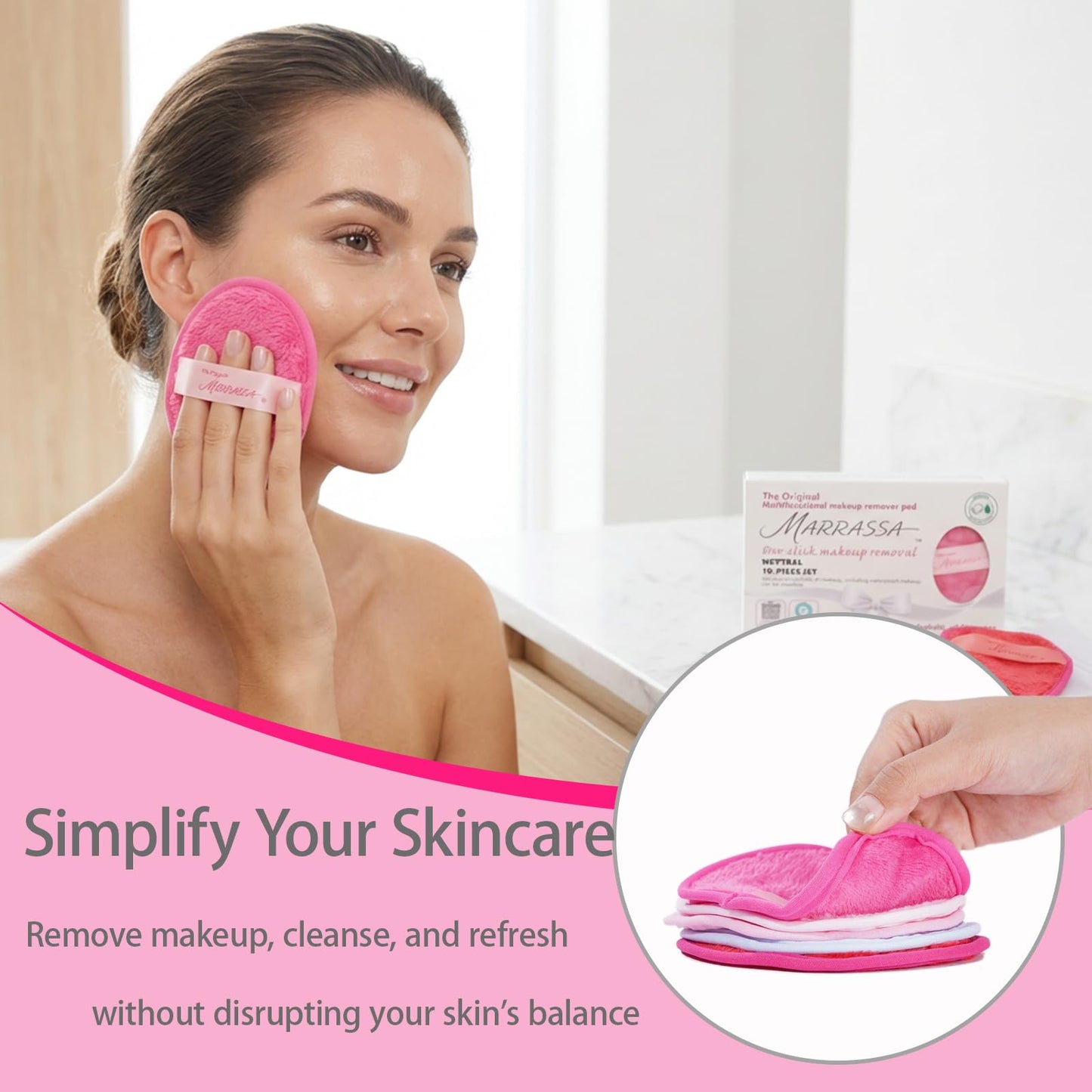 Makeup Remover Cloths Reusable - Ultra Soft Microfiber Face Towels, Water Activated to Remove All Makeup Including Waterproof, Gentle on Skin, Quick Drying