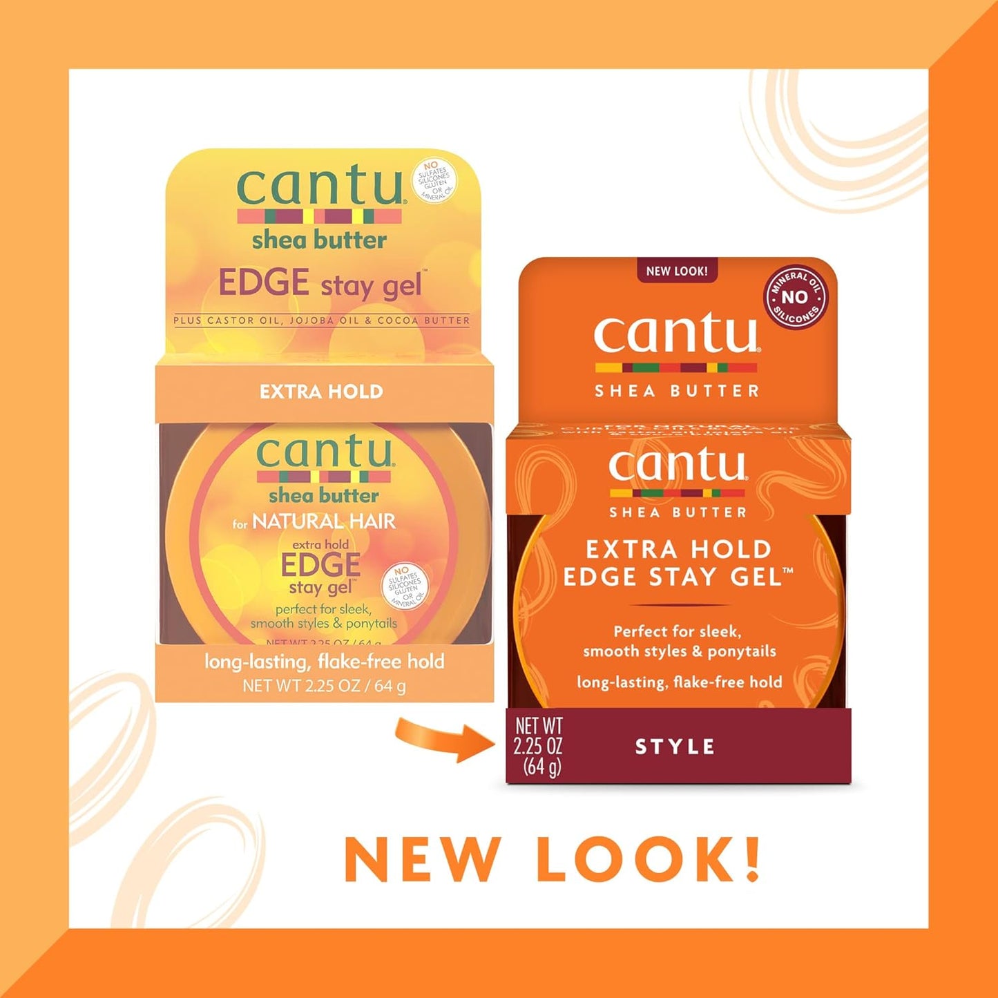 Cantu Natural Hair Styling Gel Stay Extreme Hold Tube, 8 Oz